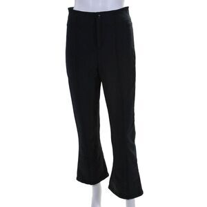 Schoeller Womens Solid Black Pleated Ankle Zip Bootcut Leg Pants Size 6